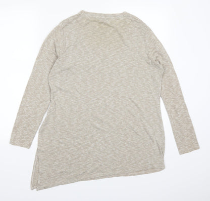 Womens UK Size 12 River Island Beige Basic T-Shirt