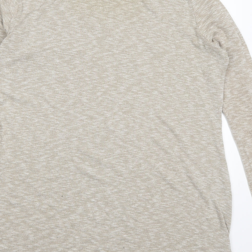 Womens UK Size 12 River Island Beige Basic T-Shirt