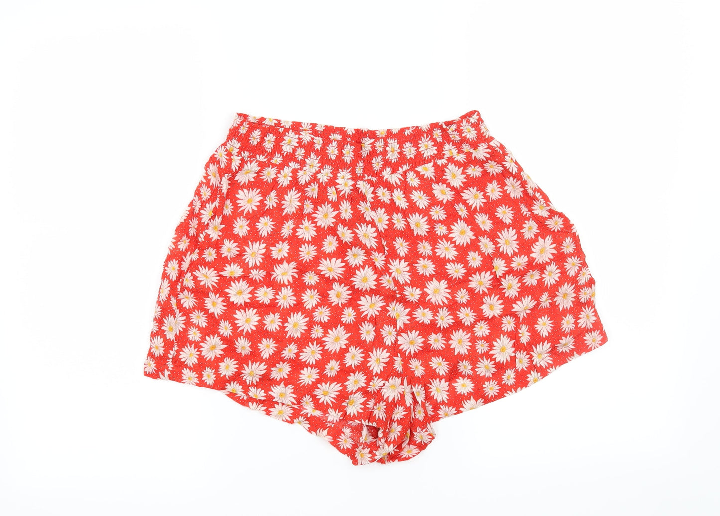 Monki Womens Red Floral  Culotte Shorts Size S