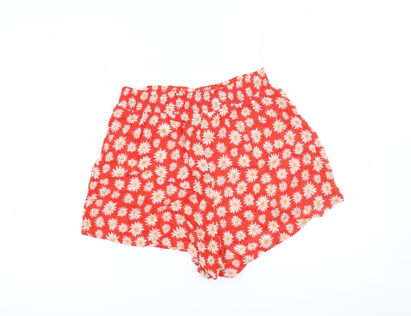 Monki Womens Red Floral  Culotte Shorts Size S