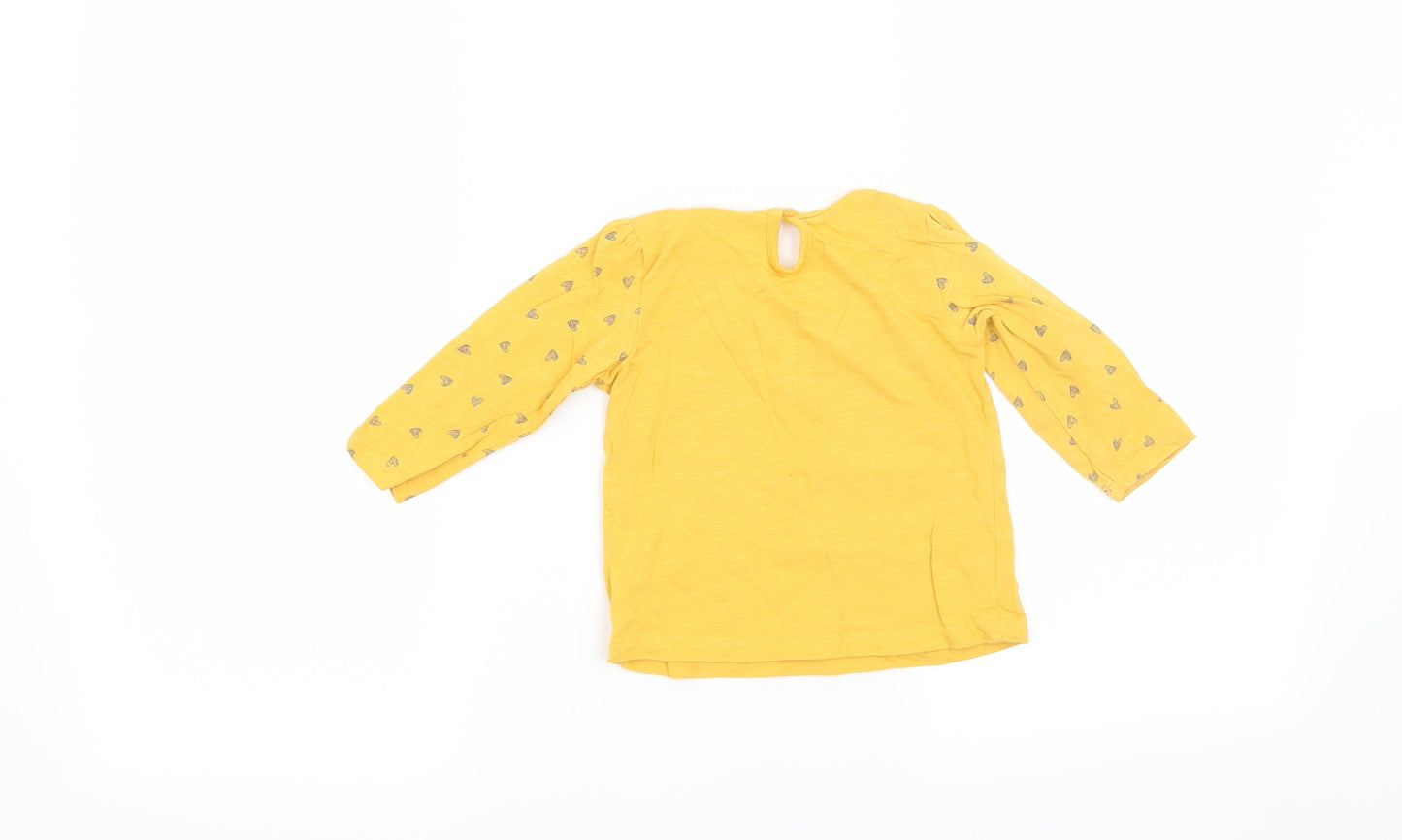 Matalan Girls Yellow   Basic T-Shirt Size 9-12 Months  - Lovely Cute