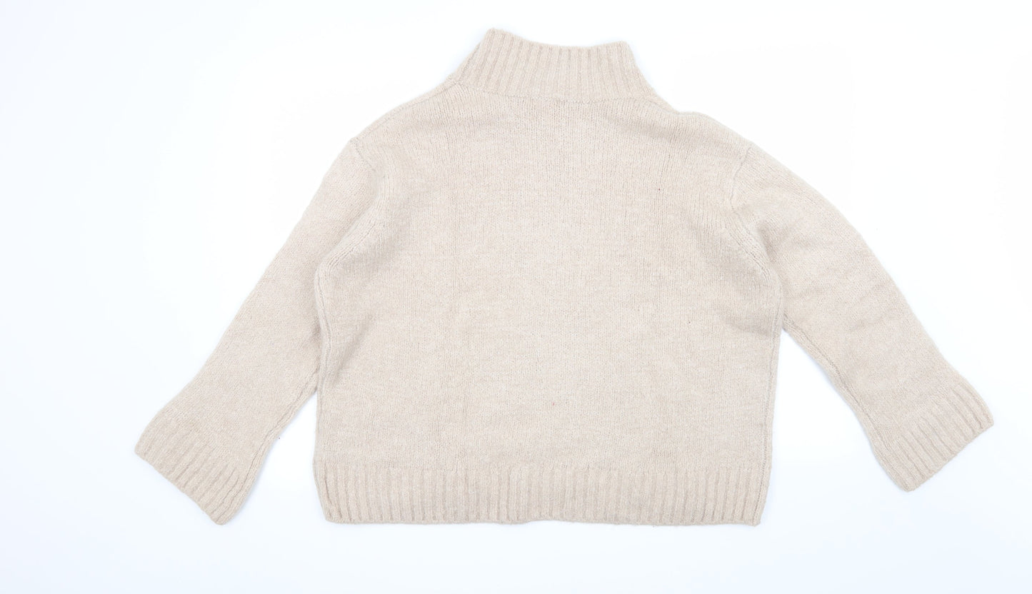 H&M Womens Beige   Pullover Jumper Size M