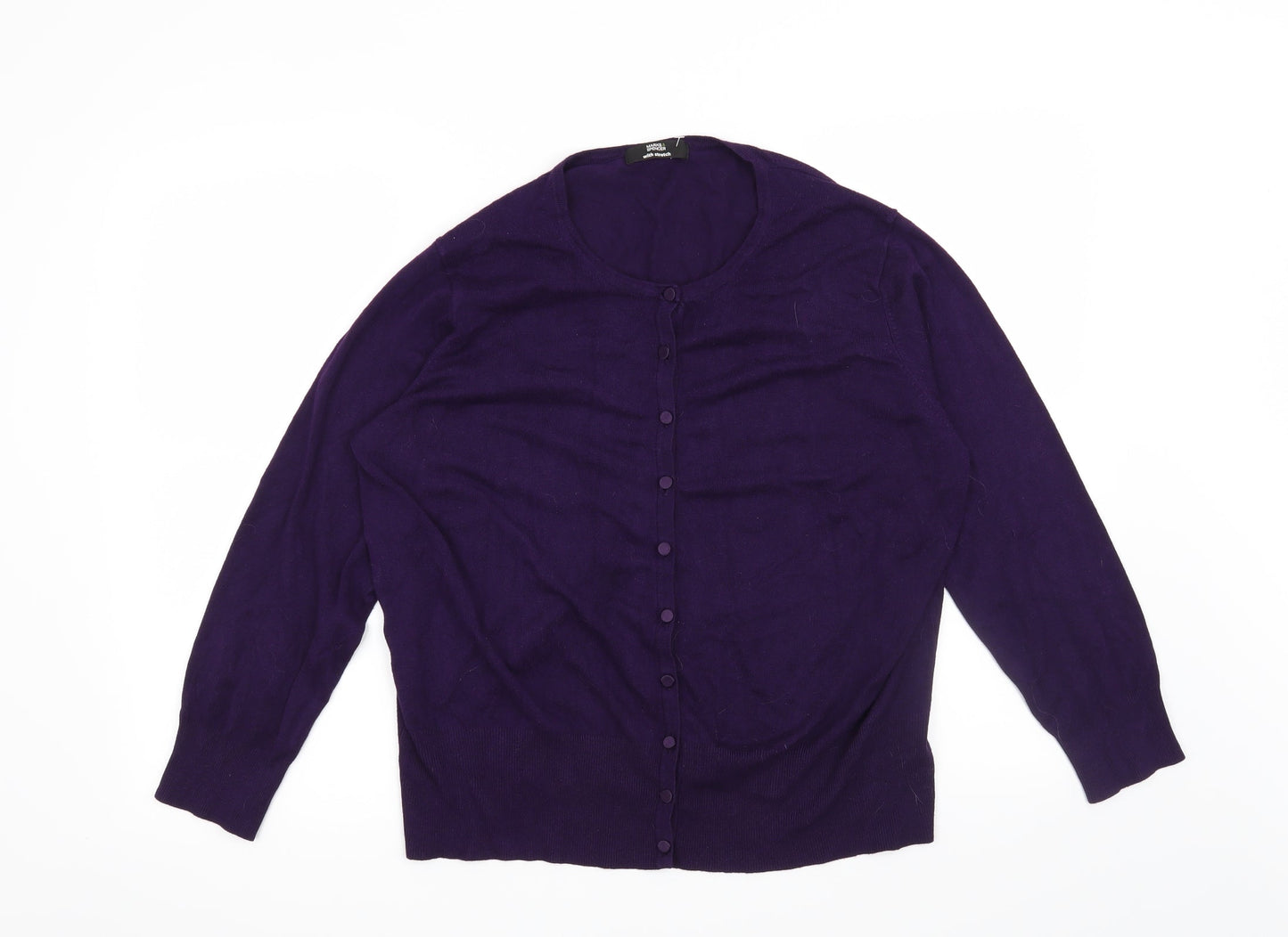Marks and Spencer Womens Purple   Cape Jumper Size 16