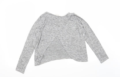 H&M Girls Grey   Pullover Sweatshirt Size 11-12 Years  - Everything is going to be fine