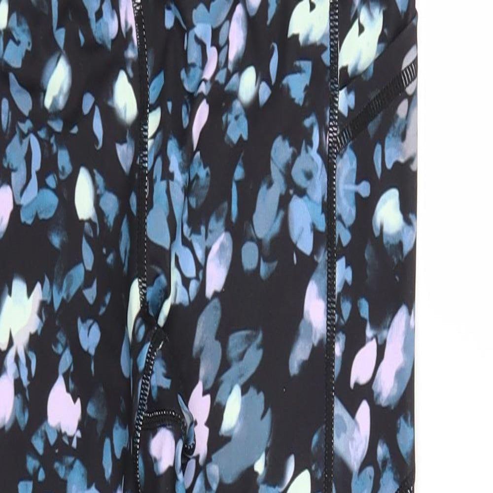 Gaiam Womens Black Geometric  Capri Leggings Size S L22 in