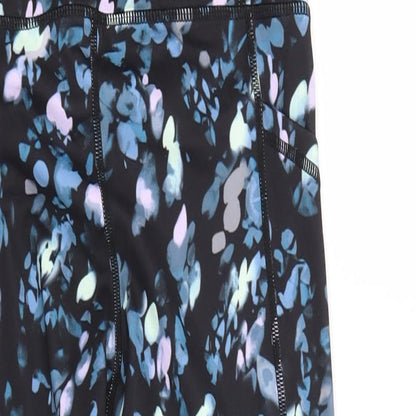 Gaiam Womens Black Geometric  Capri Leggings Size S L22 in