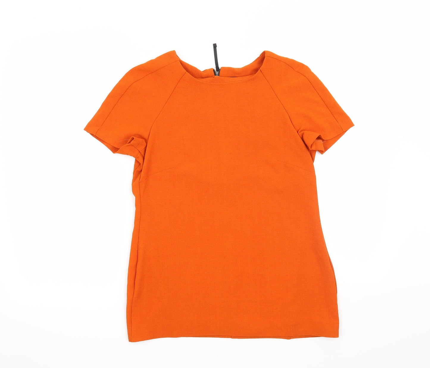 Womens UK Size 8 Topshop Orange Basic Blouse