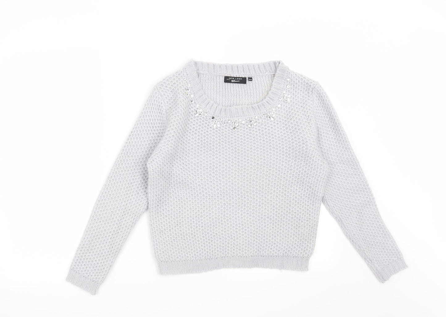 New Look Girls Grey   Pullover Jumper Size 12-13 Years