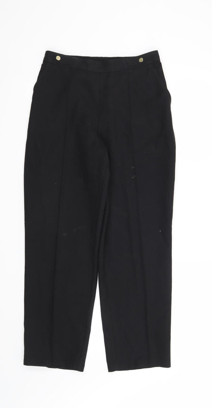 Womens UK Size 10 Marks and Spencer Regular Fit  Black Trousers