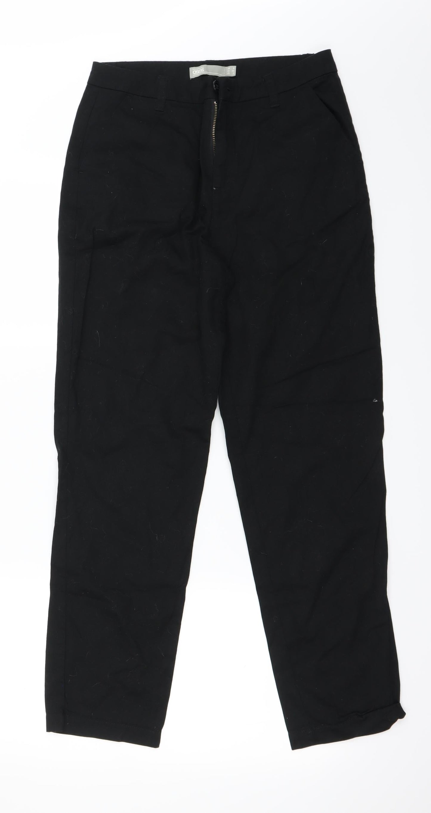 Womens UK Size 8 ASOS Regular Fit  Black Trousers