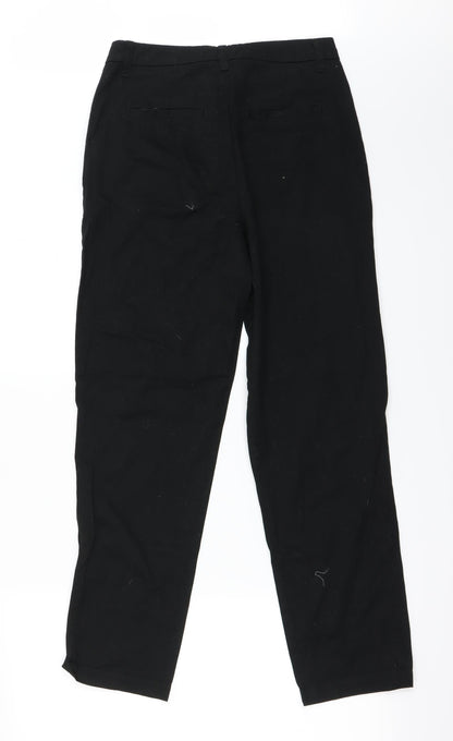 Womens UK Size 8 ASOS Regular Fit  Black Trousers