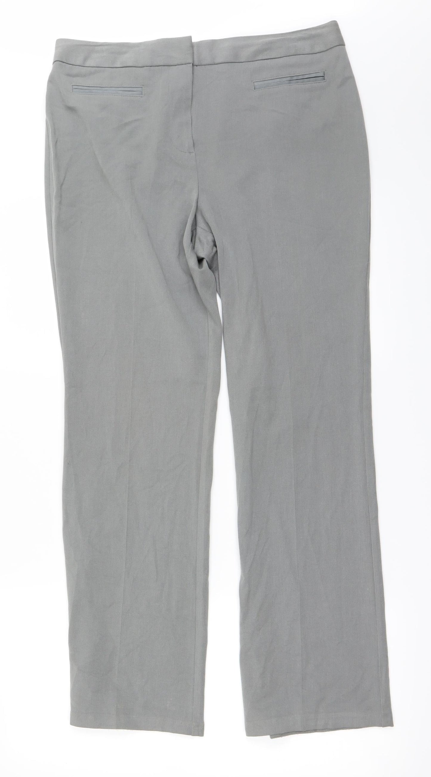Womens UK Size 12 Marks and Spencer Regular Fit  Grey Trousers