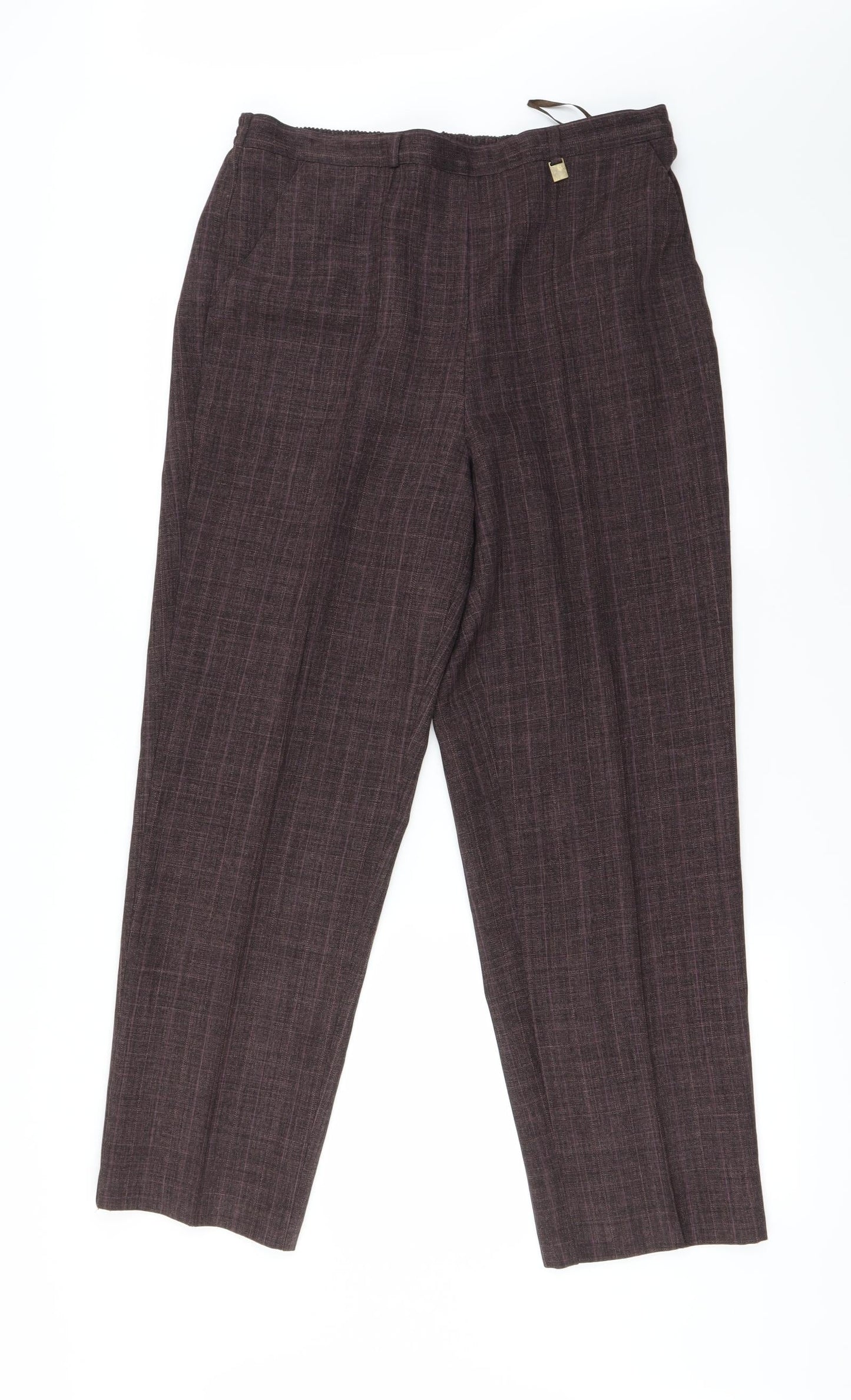 BM Womens Purple   Trousers  Size 14 L23 in