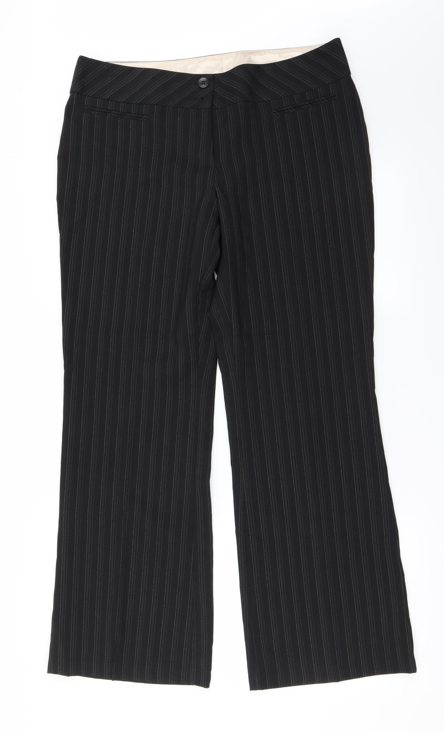 New Look Womens Black   Trousers  Size 14 L27 in