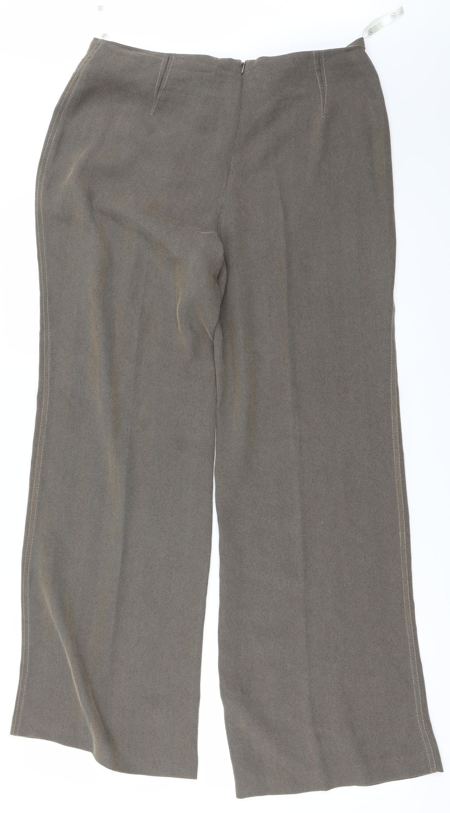 Womens UK Size 14 NEXT Regular Fit  Brown Trousers