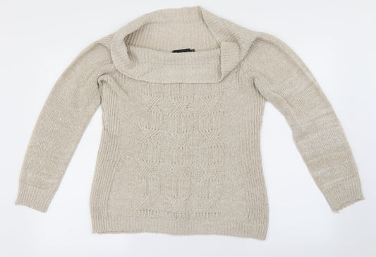 Pura Moda  Womens Beige   Pullover Jumper Size L