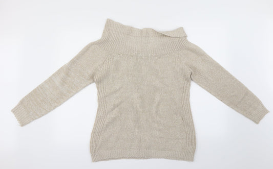 Pura Moda  Womens Beige   Pullover Jumper Size L