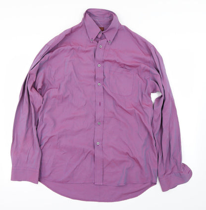 Mens UK Size M Burton Purple  Button-Up Long Sleeve Casual Shirt