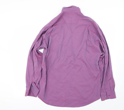 Mens UK Size M Burton Purple  Button-Up Long Sleeve Casual Shirt