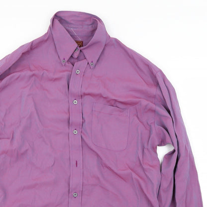 Mens UK Size M Burton Purple  Button-Up Long Sleeve Casual Shirt