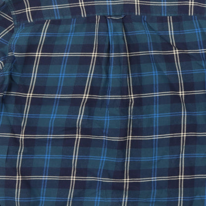 Topman Mens Blue Check   Button-Up Size S