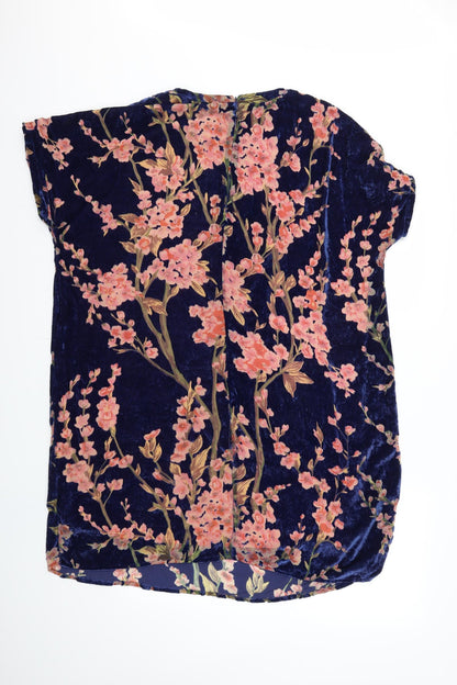 Glamorous Womens Blue Floral  Shift  Size M