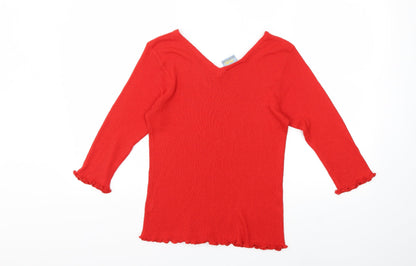 Greenvillage Womens Red  Knit Pullover Jumper Size XL