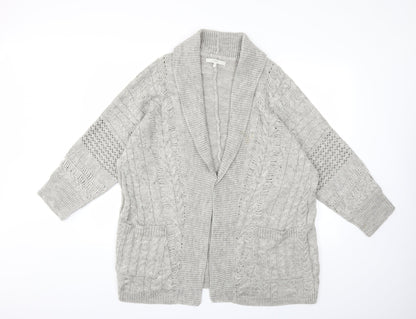 NEXT Womens Grey  Knit Cardigan Jumper Size M