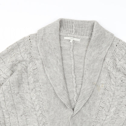 NEXT Womens Grey  Knit Cardigan Jumper Size M
