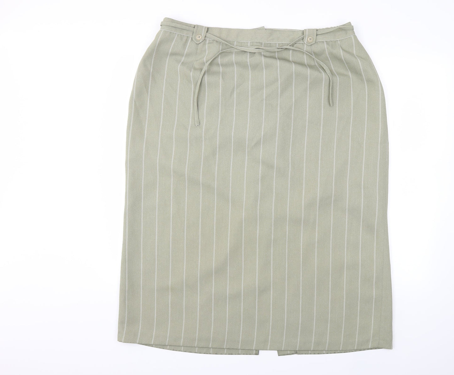 Bonmarché Womens Green Striped  Straight & Pencil Skirt Size 24