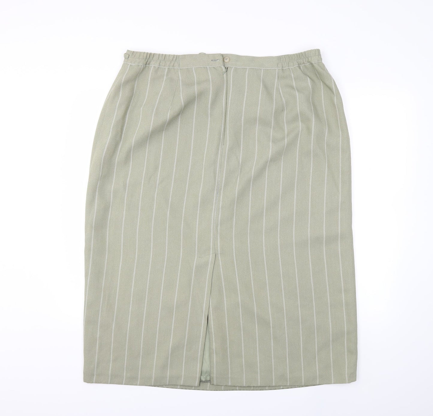 Bonmarché Womens Green Striped  Straight & Pencil Skirt Size 24