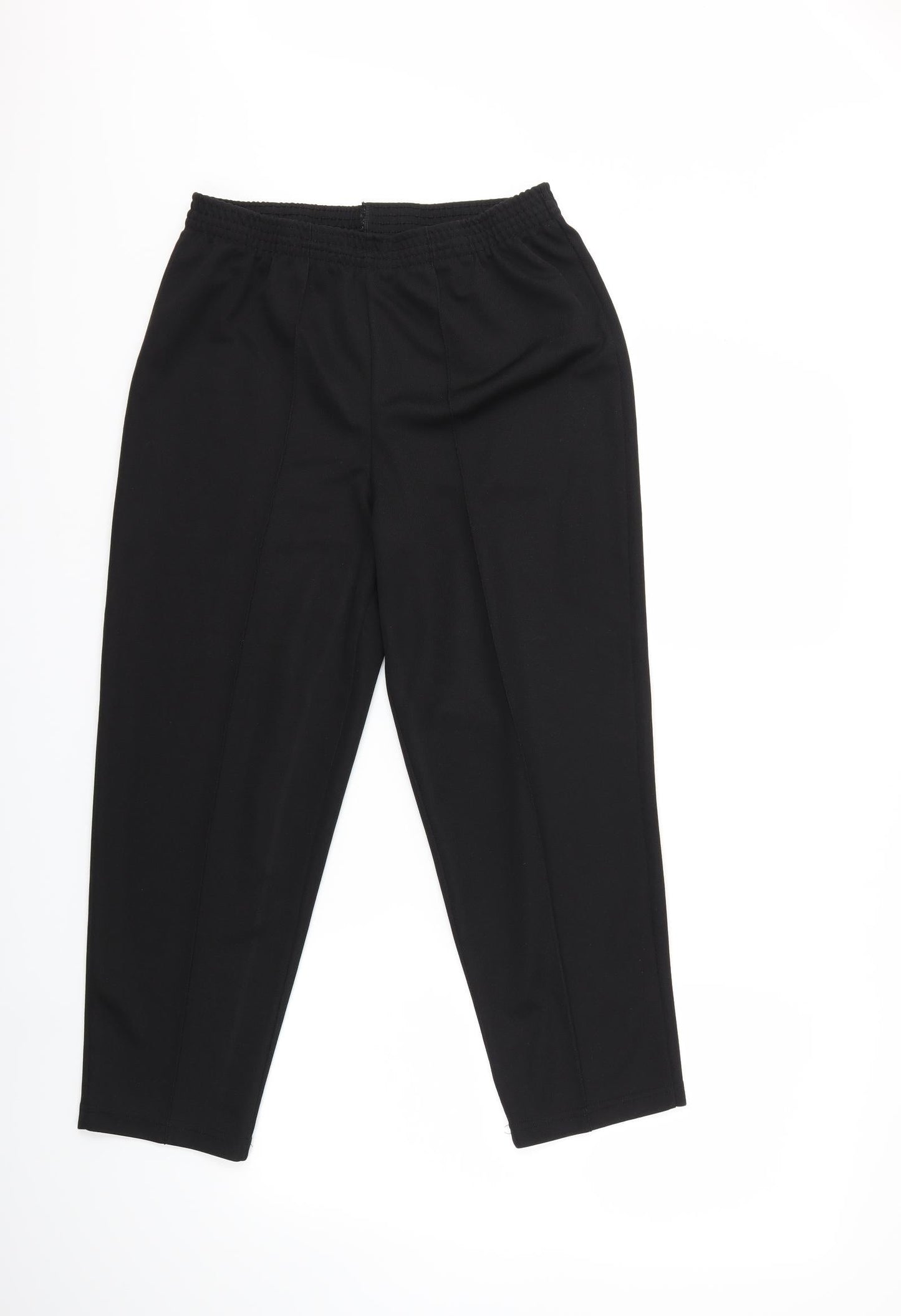 Womens UK Size 14 Preworn Regular Fit  Black Trousers