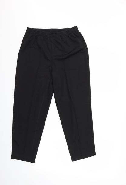 Womens UK Size 14 Preworn Regular Fit  Black Trousers