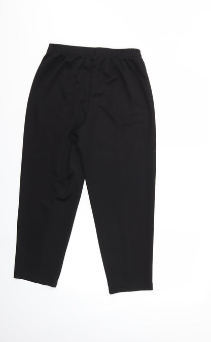 Womens UK Size 14 Preworn Regular Fit  Black Trousers