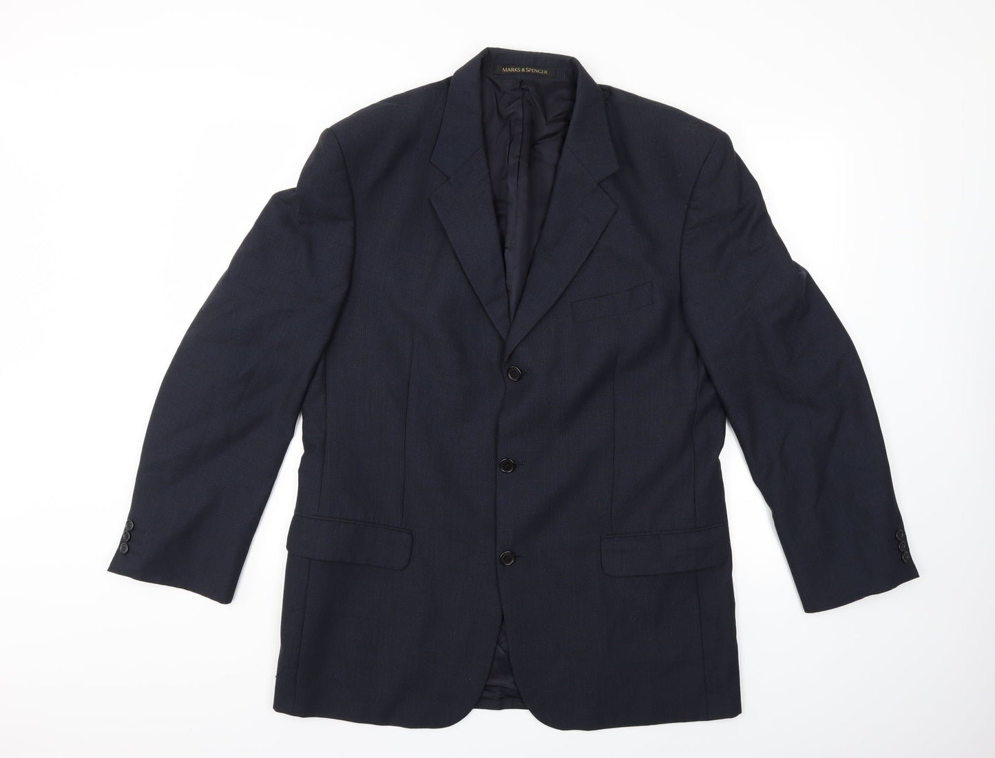 Mens UK Size 42 Marks and Spencer Regular Blue Suit Jacket