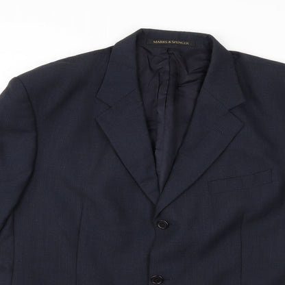 Mens UK Size 42 Marks and Spencer Regular Blue Suit Jacket