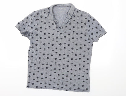 Primark Mens Green Floral   Polo Size M