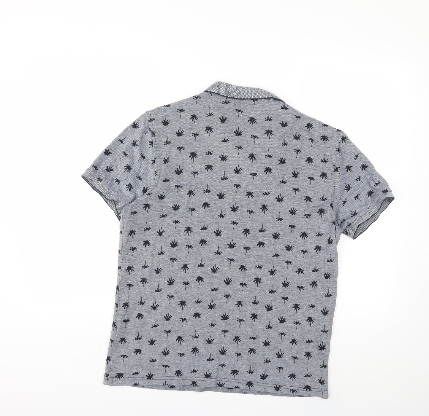 Primark Mens Green Floral   Polo Size M