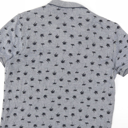 Primark Mens Green Floral   Polo Size M