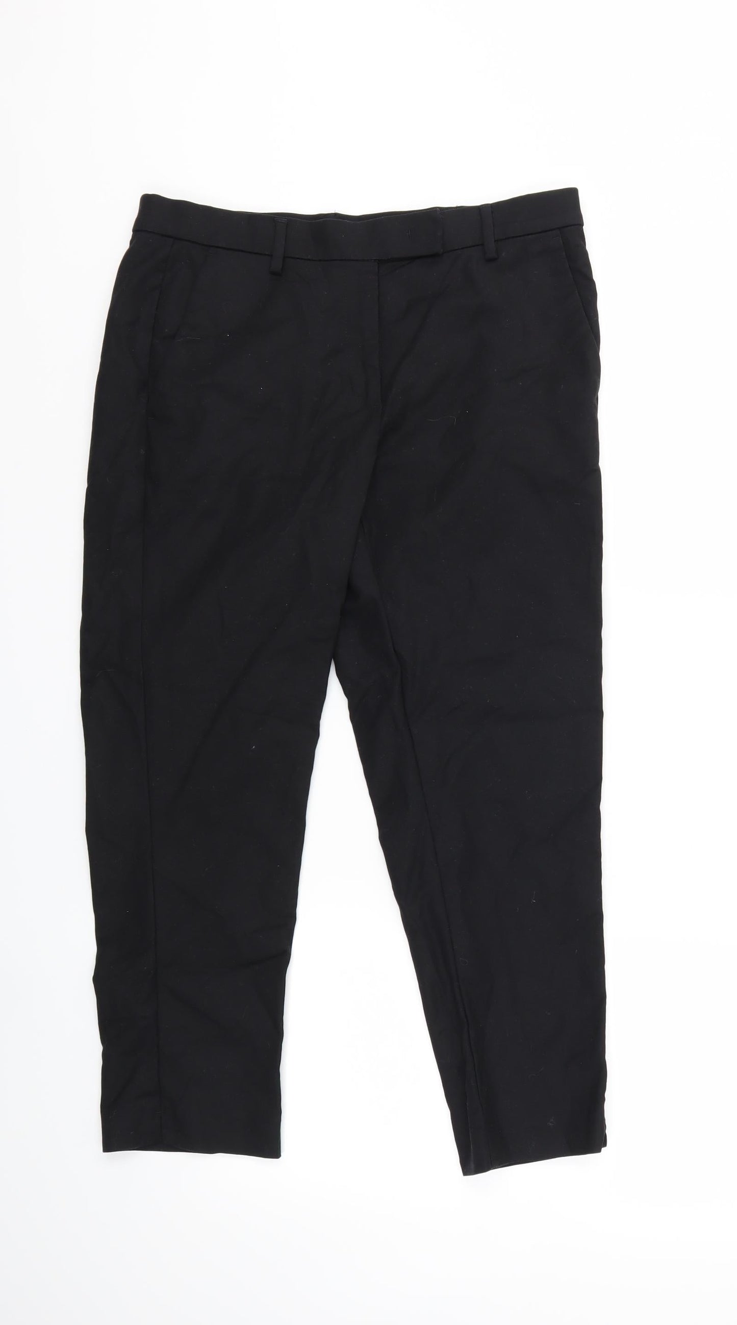 Womens UK Size 12 Marks and Spencer Regular Fit  Black Trousers