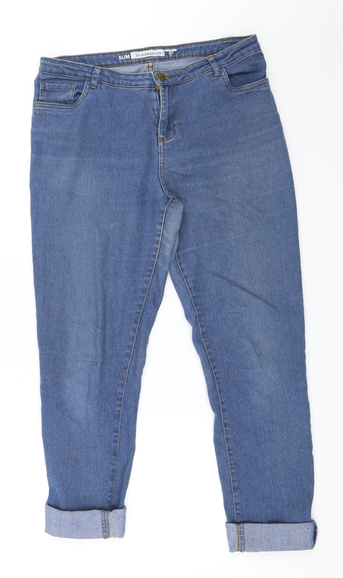 Womens UK Size 30 in Preworn Regular Fit Straight Blue Jeans