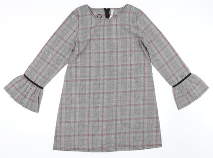Stella Morgan Womens Grey Check  Shift  Size 14