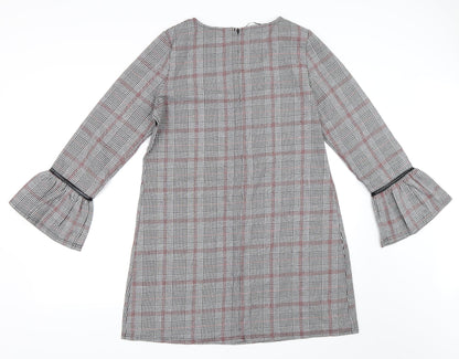 Stella Morgan Womens Grey Check  Shift  Size 14