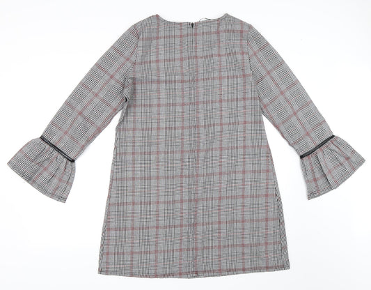 Stella Morgan Womens Grey Check  Shift  Size 14