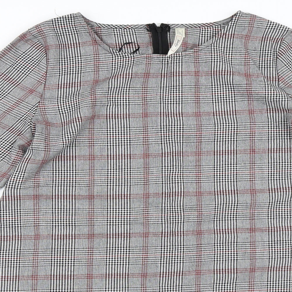 Stella Morgan Womens Grey Check  Shift  Size 14