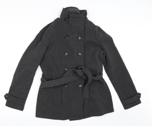 FOREVER 21 Womens Grey   Pea Coat Coat Size M