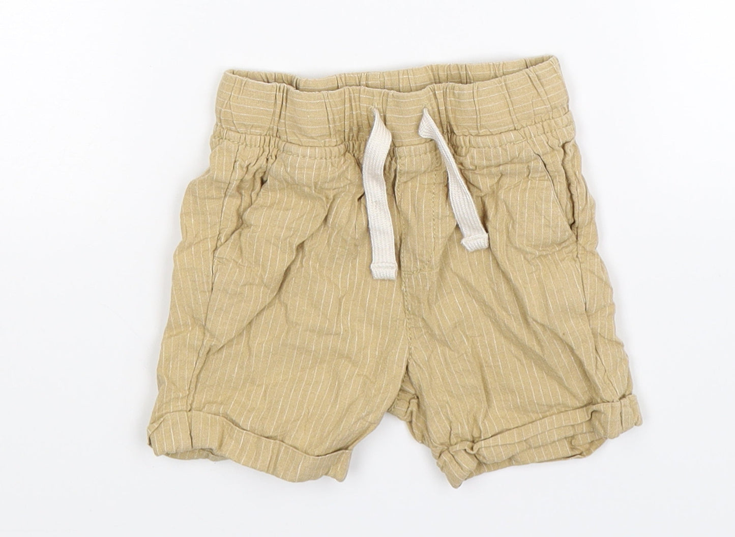 TU Boys Beige Striped  Chino Shorts Size 2 Years