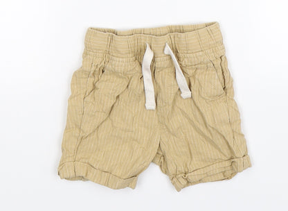TU Boys Beige Striped  Chino Shorts Size 2 Years