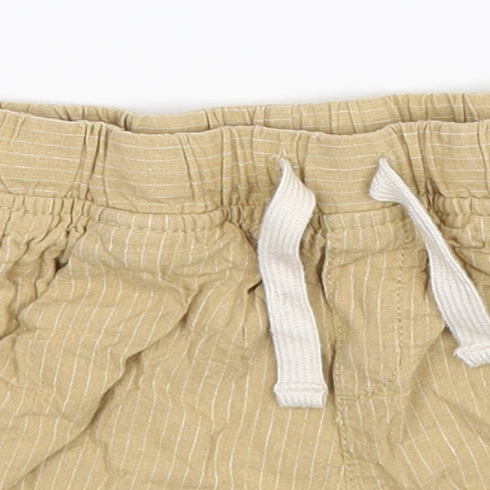 TU Boys Beige Striped  Chino Shorts Size 2 Years