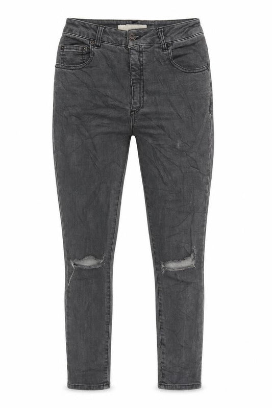 Front view of Melville women’s grey denim jegging jeans, size UK 27, in, 30-inch leg